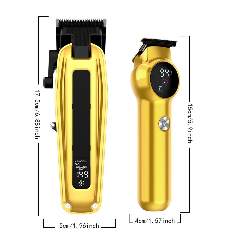 Professional Hair Clippers And Trimmer Kit For Men, Cordless Barber Clipper Set For Hair Cutting, Rechargeable Beard Trimmer Grooming Kit, Mens Hair Trimmer With LED Display, Christmas gifts For Men