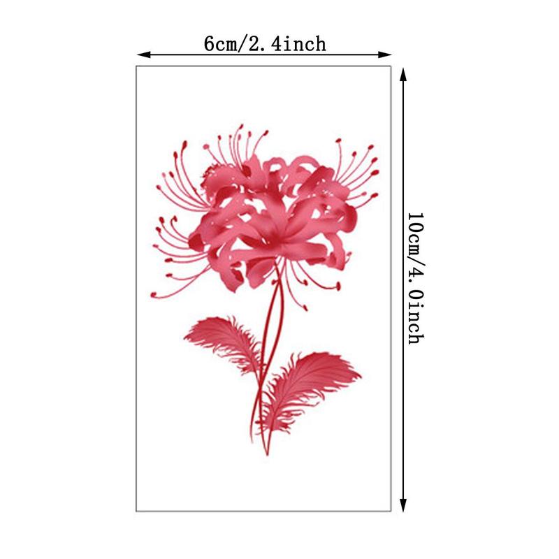 Flower Pattern Temporary Tattoo Sticker, 30pcs Waterproof Temporary Tattoo Sticker, Body Art Sticker for Women & Girls