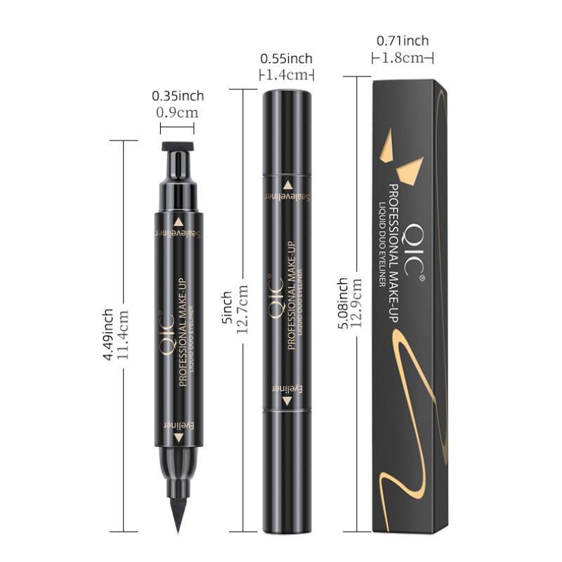 Waterproof Eyeliner Stamp, 1 Count 2 in 1 Long Lasting Eyeliner & Stamp, Professional Convenient Eye Makeup Tool for Women & Girls