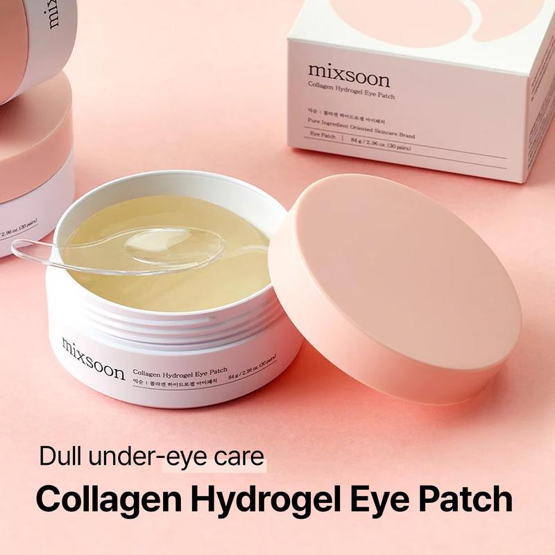 [mixsoon Official Shop] Collagen Bean Hydrogel Eye Patch 30 Pack | Korean Hydrogel Eye Pads for Brightening, Hydrating, Anti-Wrinkle, Puffy Eyes, Dark Circles, Moisturizing & Fine Lines