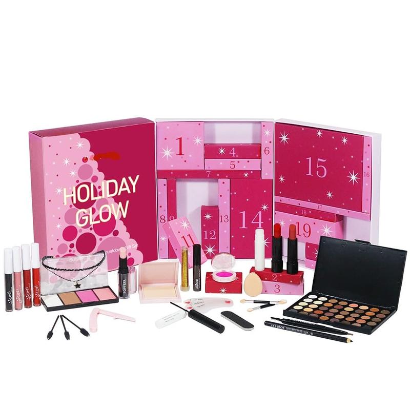 Makeup Holiday Gifts Glow Makeup Advent Calendar 2024, 24 Days Countdown To Girls Christmas Gifts, Cosmetic Surprises For Women Teens Gift Set Full Kit Brand: GUOBOYCL