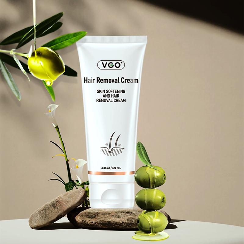 VGO Hair Removal Cream for Women and Men, once taken off, is clean and universal all over the body, mild depilation,120ml 4.06oz Body Care Smooth Cosmetic Wax Gentle Jojoba Sensitive Comfort bodyhair bleach