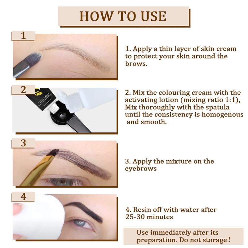 Eyebrow Tinting Kit – DIY Eyebrow Dye Kit, Chestnut Brown, Long-Lasting Waterproof Brow Gel for Natural, Defined, and Fuller Brows, Easy to Use, 20ml, Smudge-Proof, and Quick Application, Perfect for Home Use or Professional Salon Results Makeup Cosmetic