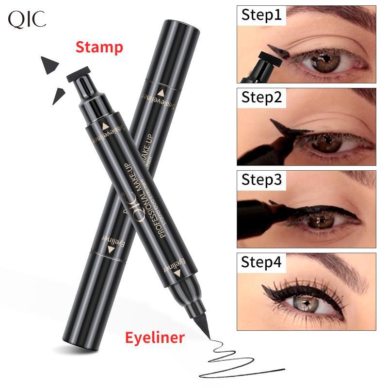 Waterproof Eyeliner Stamp, 1 Count 2 in 1 Long Lasting Eyeliner & Stamp, Professional Convenient Eye Makeup Tool for Women & Girls