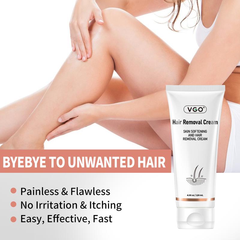 VGO Ultimate Hair Removal Cream: Organic, Gentle, and Confidence-Boosting for Radiant Skin, 120ml 4.6oz