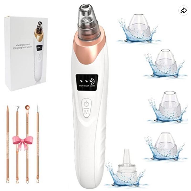 Multifunctional Blackhead Cleansing Tool, 1 Box Electric Blackhead Extractor & Accessories, Blackhead & Deep Pore Cleansing Tool, Skin Care Tool