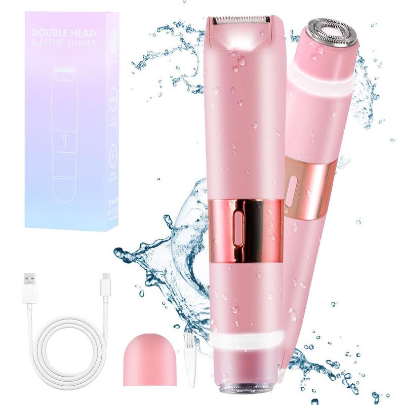 2 in 1 Electric Hair Removal Tool, 1 Box Rechargeable Wet & Dry Use Hair Removal Machine, Women's Body Hair Trimmer for Face, Arm, Leg, Underarm