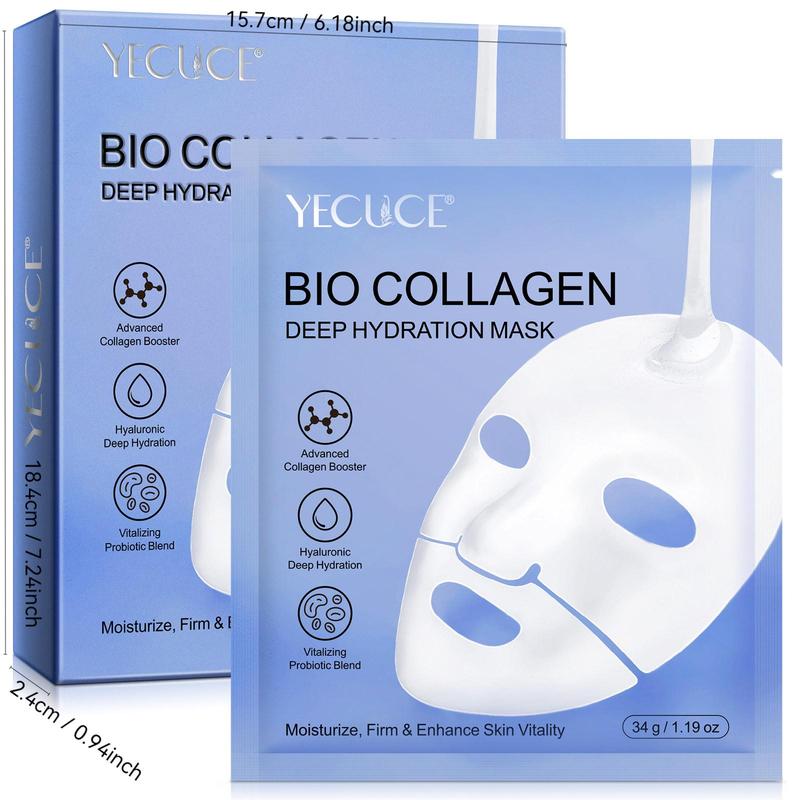 Collagen Deep Hydration Mask, 6 Counts box Moisturizing Sleeping Mask, Hydrating Facial Mask, Face Mask for Women & Men