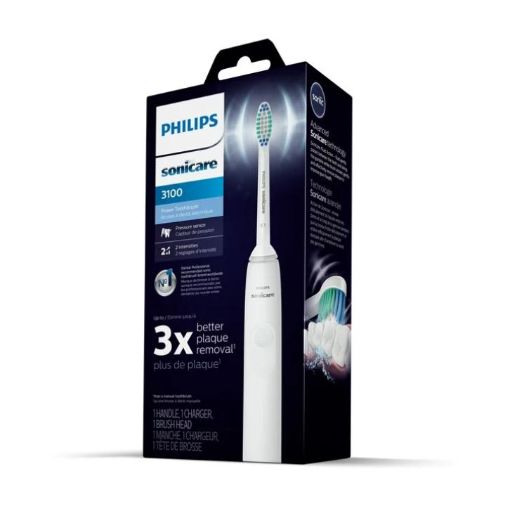 Philips Sonicare 3100 Power Toothbrush, Rechargeable Electric Toothbrush with Pressure Sensor