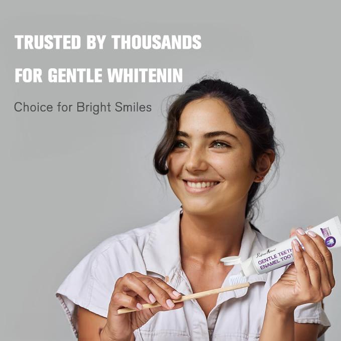 Gentle Teeth Whitening Enamel Toothpaste for Sensitive Teeth-Whitens Teeth, Fights Cavities & Removes Stains, Mint Flavor