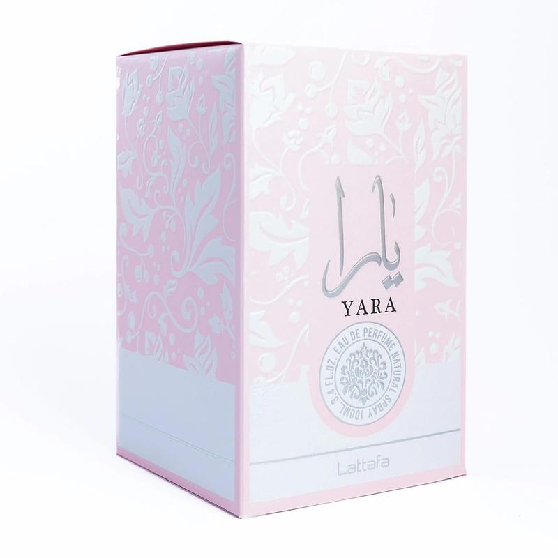 Lattafa Yara for Women Eau de Parfum Spray, 3.4FL.OZ Aroma Floral Fragrance Perfume Scent Vanilla Pack Scented Cologne Cosmetic