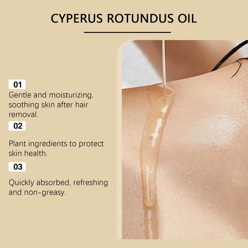 OUHOE 100% Pure Cyperus Oil 60ml with Dropper, Cyperus Rotundus Oil for Hair Removal, Moisturize and Nourish for Skin