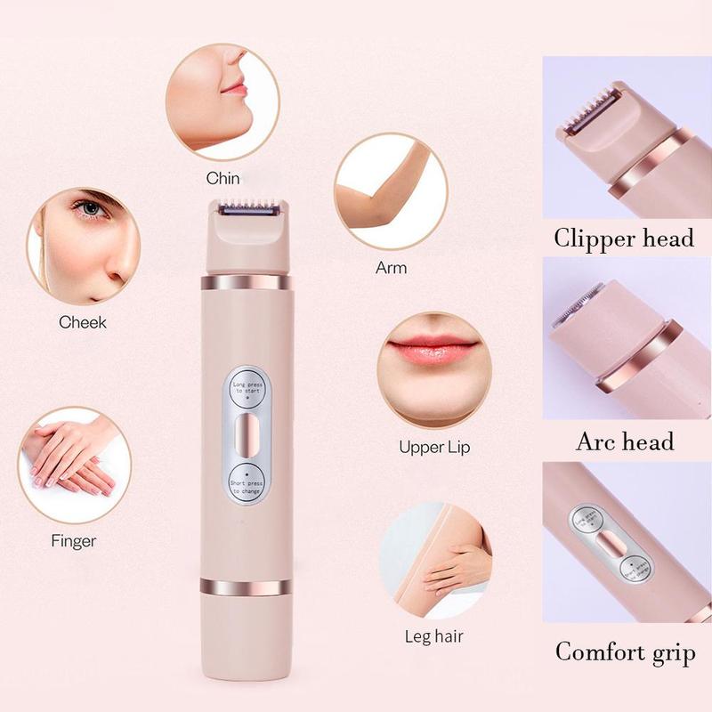 2 in 1 Electric Shaver for Women, Rechargeable Electric Shaver & Accessories, Wet and Dry Use Body Trimmer for Home & Travel, Christmas Gift