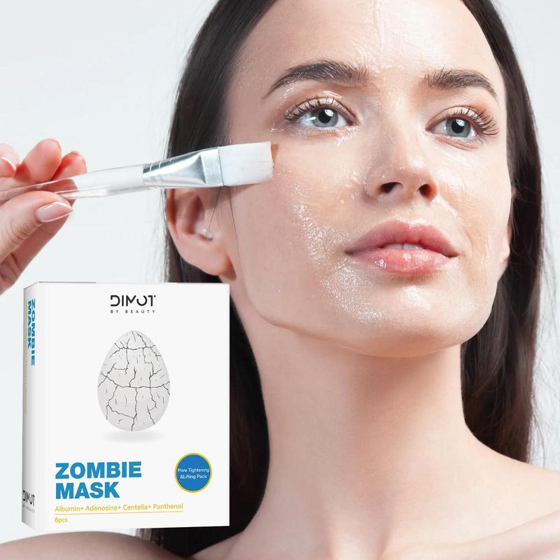 Zombie Pack Face Mask, 8 Counts box Hydrating Zombie Face Mask Pee Brightening Skin for All Skin Types, Collagen Face Mask, Biodance Bio-collagen Real Deep Mask, Peel Off Face Mask, Collagen Night Wrapping Mask, Christmas Gift