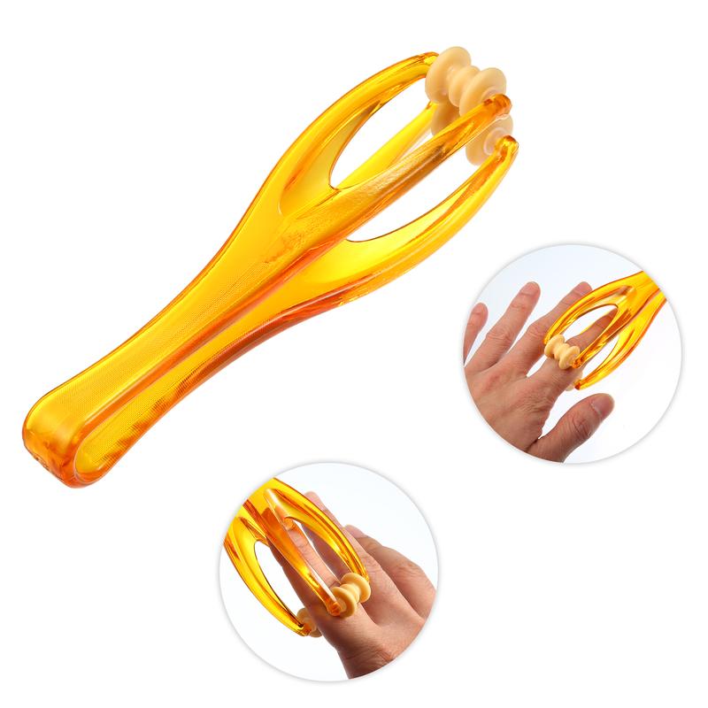 VOCOSTE Handheld Finger Massager with Dual Trigger Point, for Finger Muscle Pain Ease, ABS, Orange