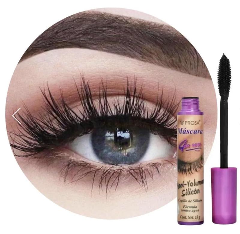 MÁSCARA DE PESTAÑAS PROSA 4-1 MAXI-VOLUMEN SILICONE, Black Makeup Mascara Cosmetic mascara Waterproof Mascara