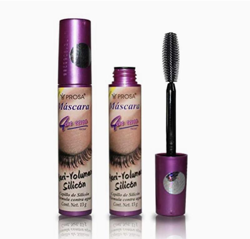 MÁSCARA DE PESTAÑAS PROSA 4-1 MAXI-VOLUMEN SILICONE, Black Makeup Mascara Cosmetic mascara Waterproof Mascara