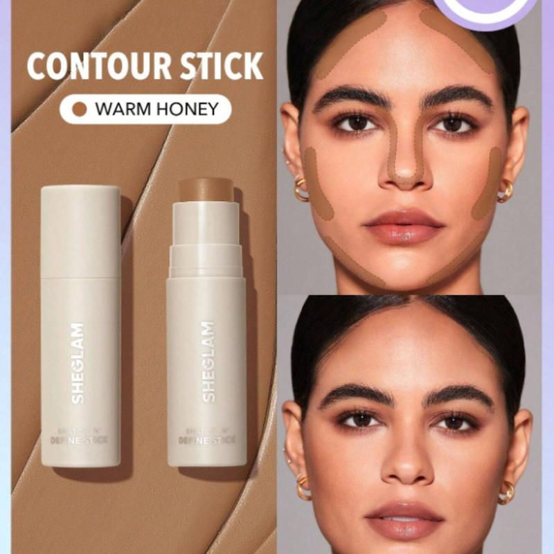 SHEGLAM Snatch 'n' Define Stick-Warm Honey Cream Contour Stick Long Lasting Highly Pigmented Sweat Proof Bronzer Sculpting Lightweight Smooth Natural Contour Face Makeup Black Friday Party Contour & Bronzer