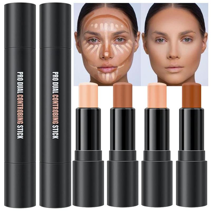 4 Color Contour Stick Makeup Set Concealer Bronzer Stick Cream Contour Palette Contour Contouring Makeup Kit for Beginner Face Highlighter Makeup Stick Liquid Contour contorno maquillaje