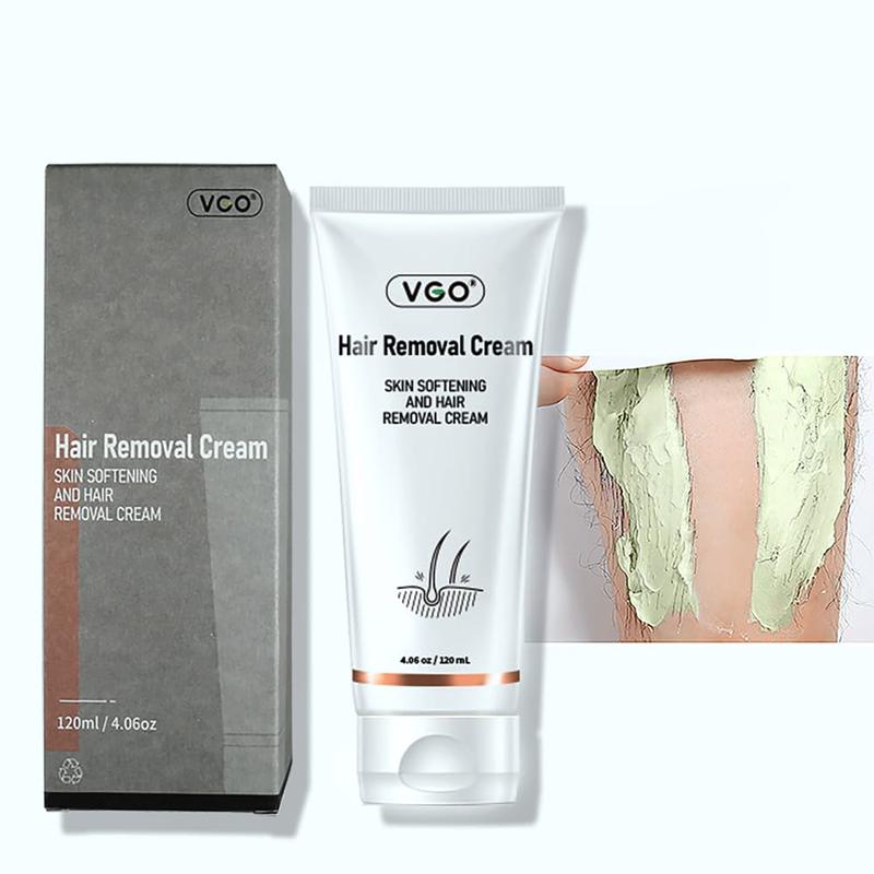 VGO Hair Removal Cream for Women and Men, once taken off, is clean and universal all over the body, mild depilation,120ml 4.06oz Body Care Smooth Cosmetic Wax Gentle Jojoba Sensitive Comfort bodyhair bleach