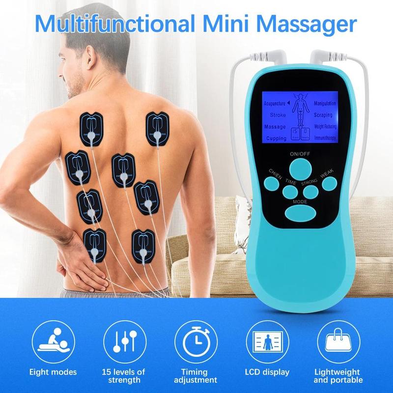 Electric Professional Muscle Stimulation Machines, 1 Box Multifunctional Pulse Impulse Mini Full Body Massager & Accessories for Home & Travel, Christmas Gift