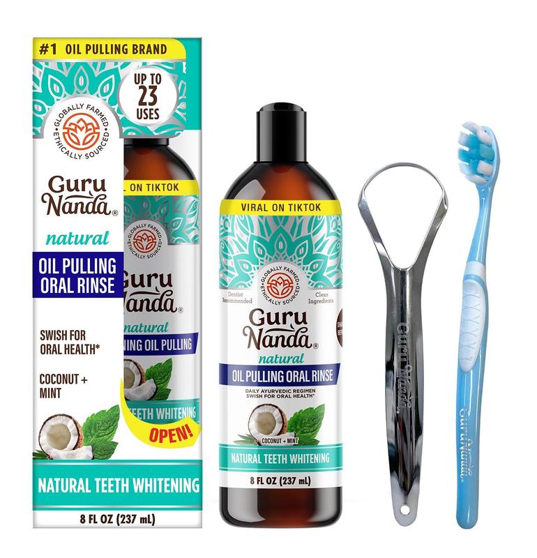 Express Whitening Kit - GuruNanda Cocomint Pulling Oil + Free Whitening Gel Pen