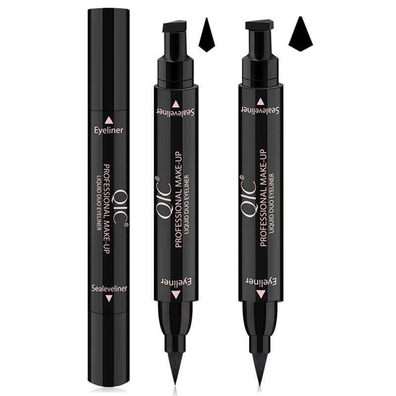 Waterproof Eyeliner Stamp, 1 Count 2 in 1 Long Lasting Eyeliner & Stamp, Professional Convenient Eye Makeup Tool for Women & Girls