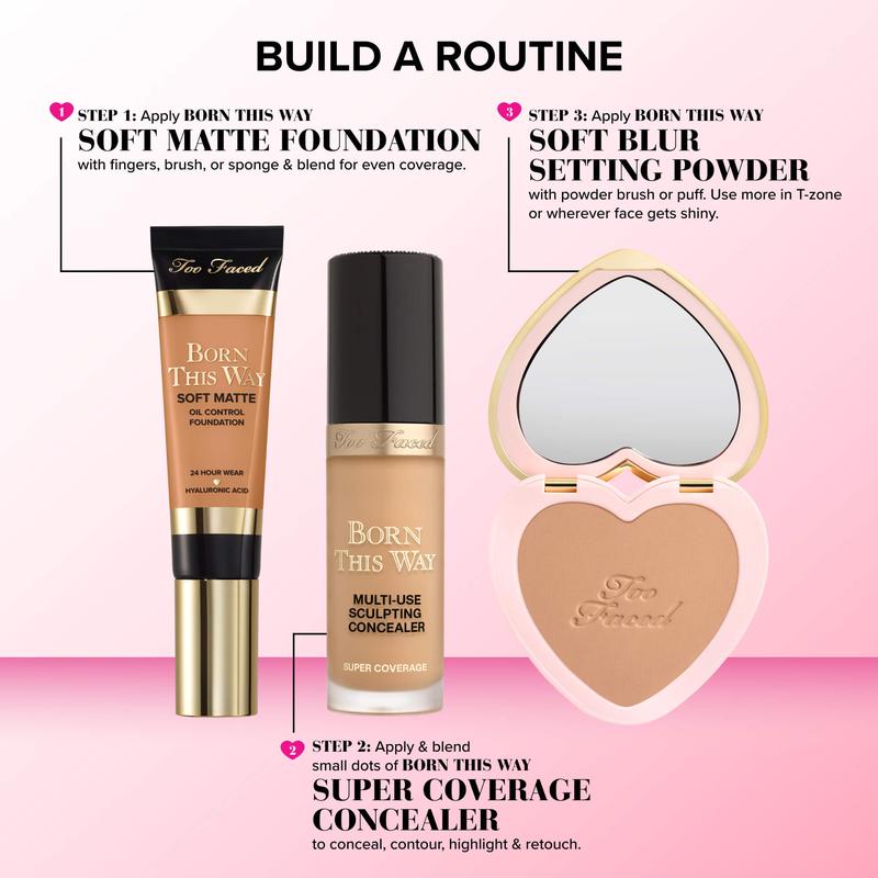 Too Faced Born This Way Soft Matte Foundation, Hydrating, Longlasting, 24hour & Waterproof