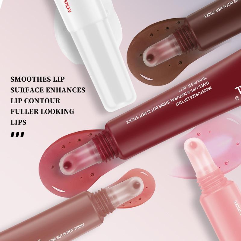 Moisturizing Lip Tint, 1 Count Long Lasting Liquid Lipstick, Lightweight Lip Plumping Non Sticky Lip Gloss, Glossy Lip Glaze for Girls & Women