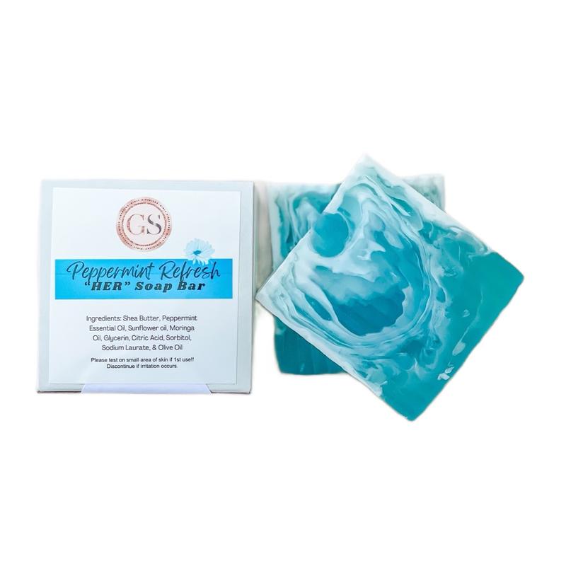 Peppermint Refresh “HER” Soap Bar  Moisturizing Skincare Cleansing Body Care