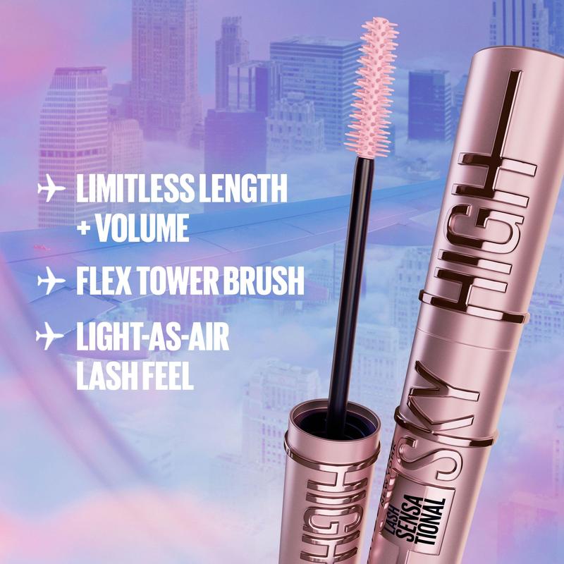 Maybelline Lash Sensational Sky High Waterproof Mascara Makeup, Volumizing, Lengthening, Defining, Curling, Multiplying, Buildable Formula