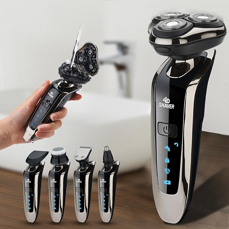 Exceptional Electric Shaver for Men - Men's 3D Dry Shaver with Magnetic Heads for Close Shaving and Travel Lock, IP68 Waterproof. Perfect Grooming, Wet and Dry Comfort! Comfort Plug electric shaver