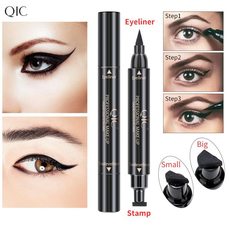 Waterproof Eyeliner Stamp, 1 Count 2 in 1 Long Lasting Eyeliner & Stamp, Professional Convenient Eye Makeup Tool for Women & Girls