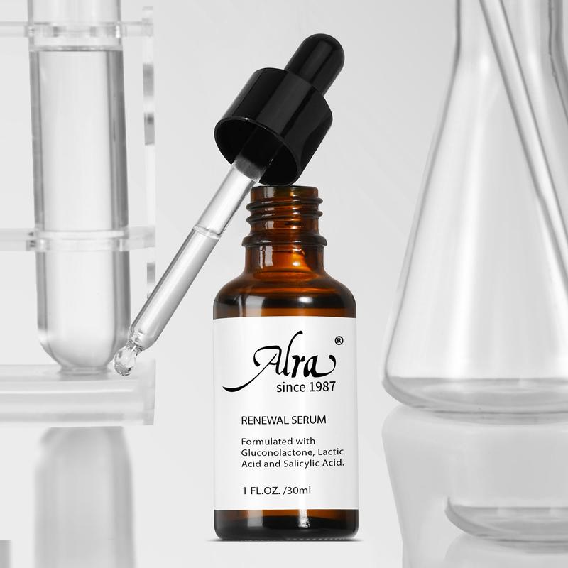 ALRA Renewal Serum with Lactic Acid, Salicylic Acid, and Cluconolactone for Anti-Aging and Blemish Reduction,Comfort Skin Repair Skincare Products