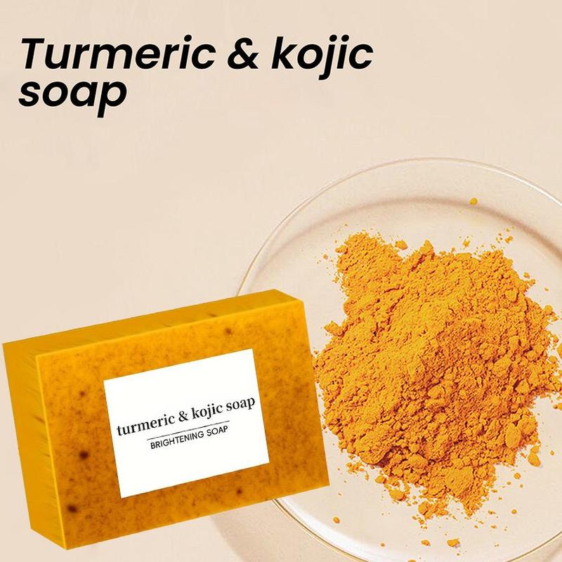 Turmeric Kojic Brightening Soap, 3 Counts box Deep Cleansing Body Soap, Moisturizing Body Wash Gentle Soap for Face & Body, Body Care Product