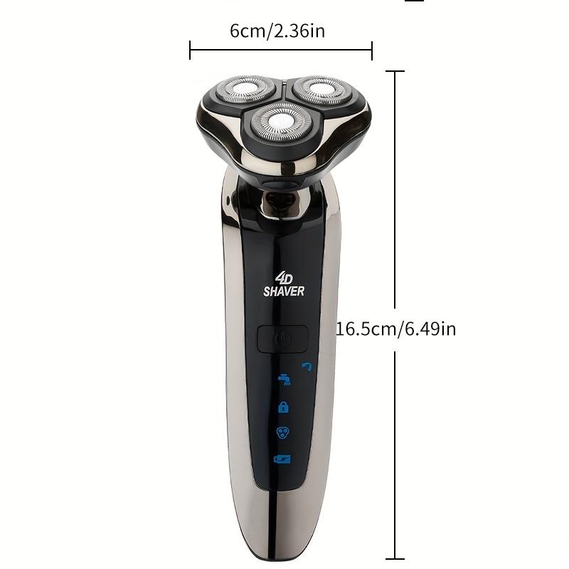 Exceptional Electric Shaver for Men - Men's 3D Dry Shaver with Magnetic Heads for Close Shaving and Travel Lock, IP68 Waterproof. Perfect Grooming, Wet and Dry Comfort! Comfort Plug electric shaver