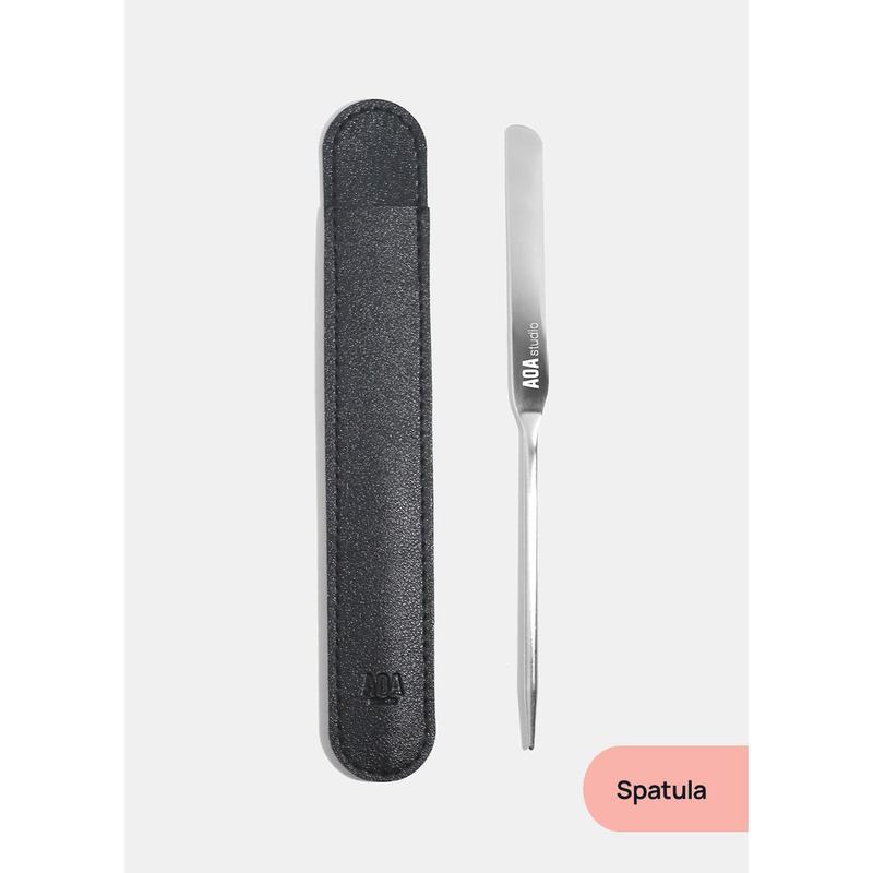 AOA Stainless Steel Mixing Palette and Spatula with Protective Sleeve