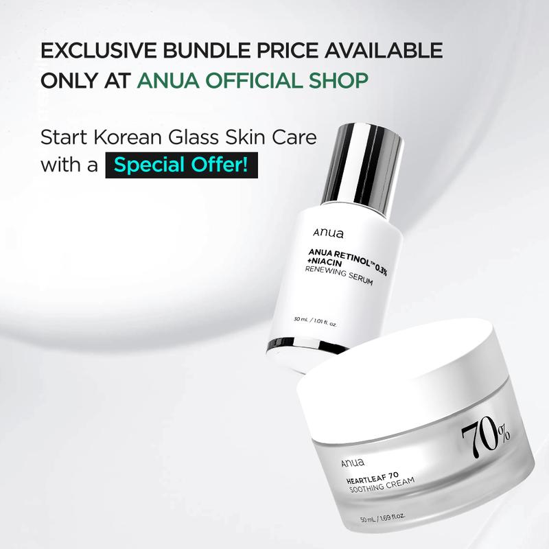 [Anua Official Shop] Gentle Retinol Duo (Retinol Serum + Hydrating Cream) ｜PM Skincare products for Signs of Aging, Niacinamide + Retinol Complex