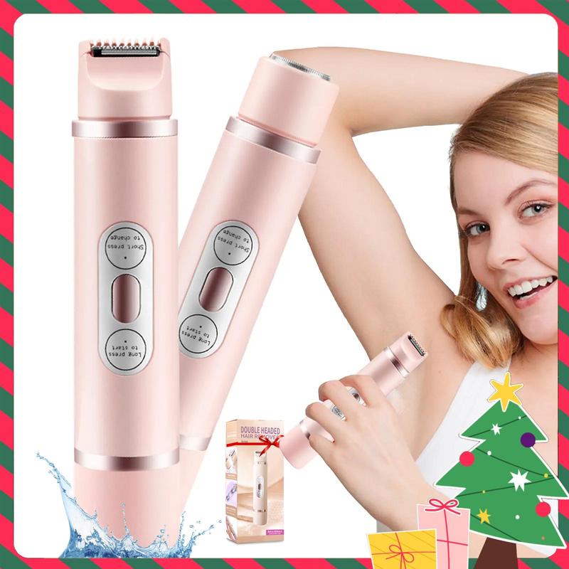 2 in 1 Electric Shaver for Women, Rechargeable Electric Shaver & Accessories, Wet and Dry Use Body Trimmer for Home & Travel, Christmas Gift