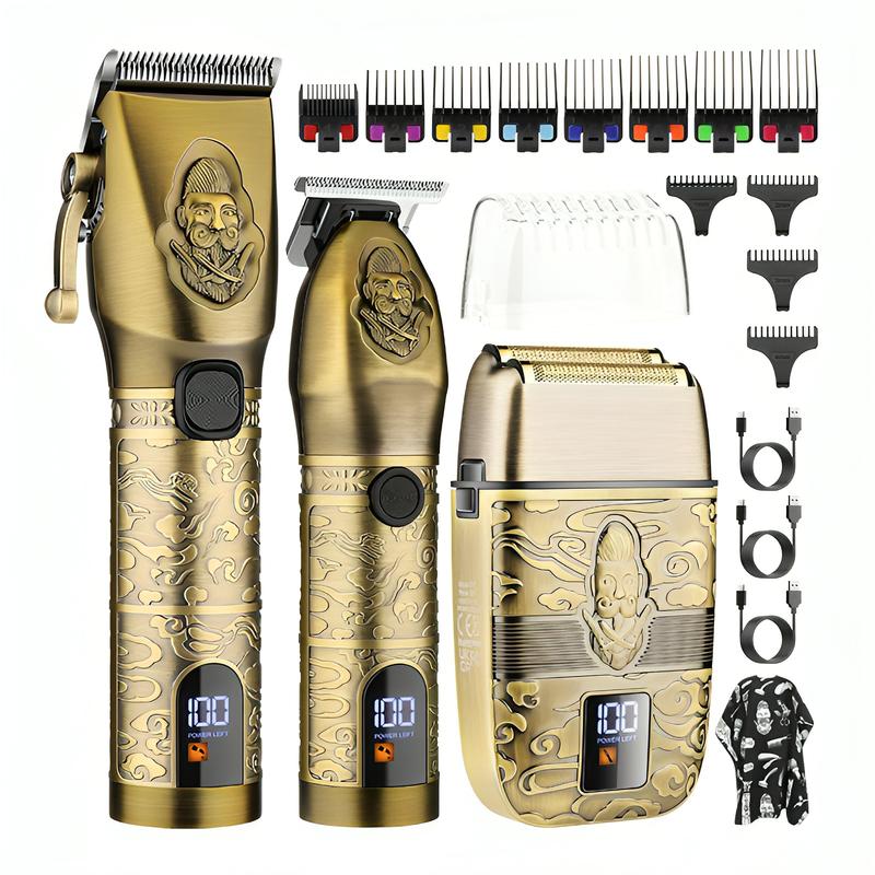 Father's Day Gifts,2024 Suttik Professional Hair Clippers for men ，hair clipper set gifts for father & Electric Shavers Razor & Beard Trimmer Hair Trimmer for Men Haircut,3 in 1 Cordless Men's Hair Cutting Kit Barber Clippers and Trimmers Set