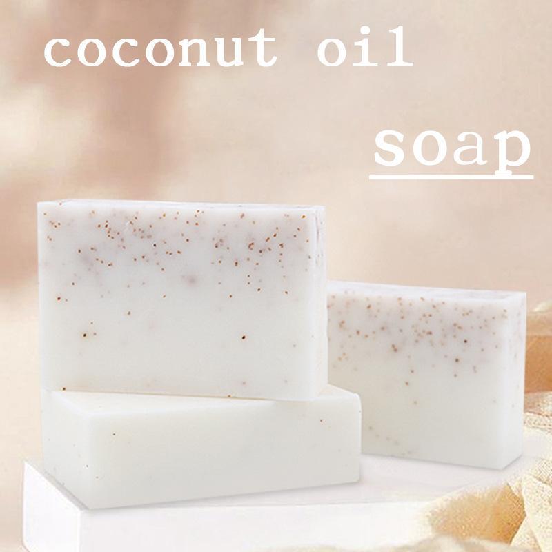 Almond & Coconut Oil Soap, 1 Box Deep Cleansing & Exfoliating Soap Bar, Moisturizing Body Wash Soap for Women & Men