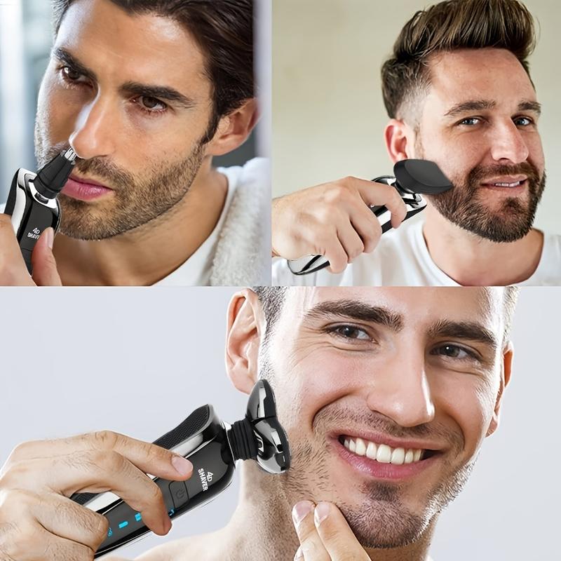 Exceptional Electric Shaver for Men - Men's 3D Dry Shaver with Magnetic Heads for Close Shaving and Travel Lock, IP68 Waterproof. Perfect Grooming, Wet and Dry Comfort! Comfort Plug electric shaver