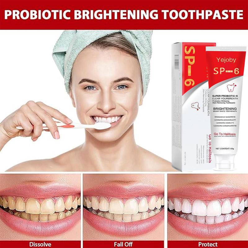 [+5$Get 2Pcs] SP-6 Probiotic Toothpaste：Enhanced Formula Balances The Oral Microbiome, Removes Stains, And Provides Long-lasting Fresh Breath.