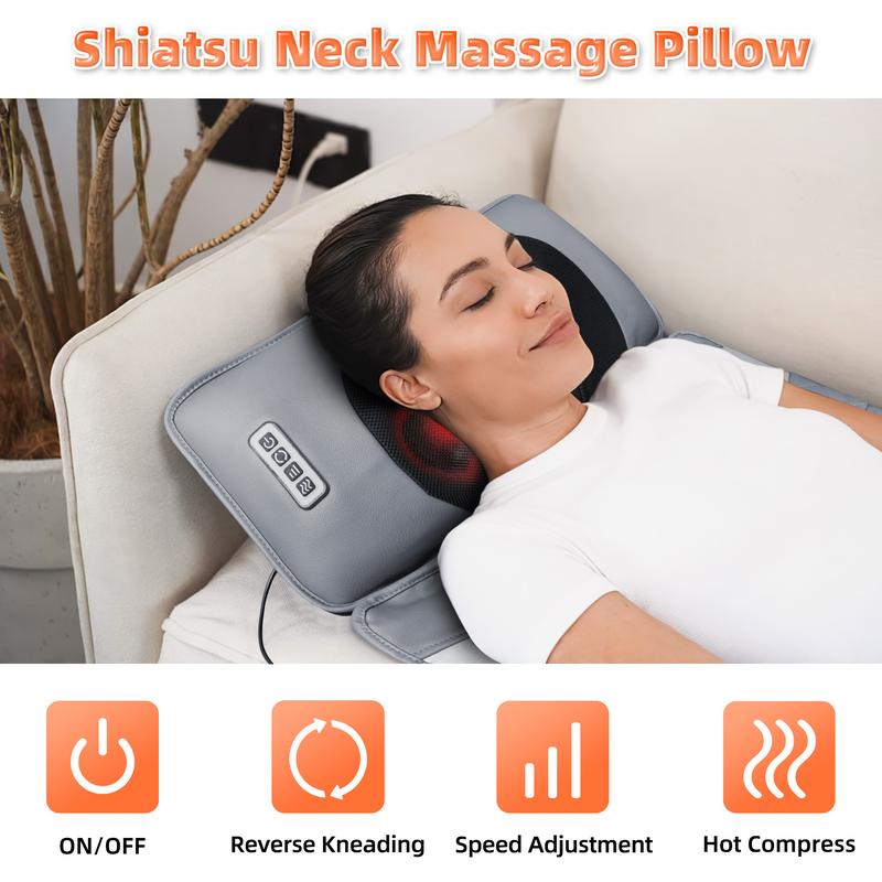 Full Body Massage Mat with 3D Airbags Stretching, Back Massager Pad with Heat, DIY Modes Intensities, PU Leather