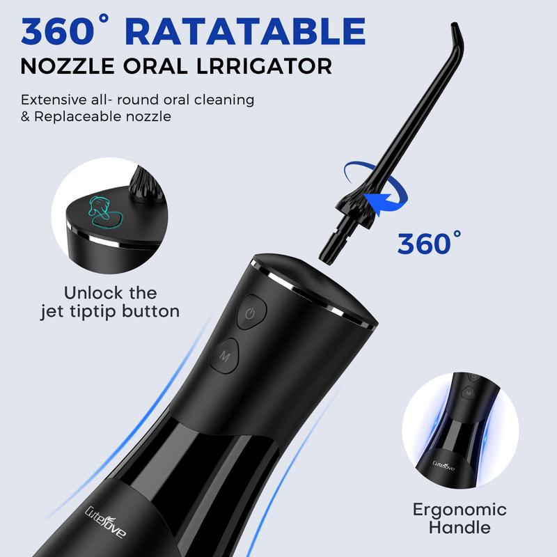 350ML 7-in-1 Cordless Water Flosser,Powerful Oral Irrigator with 5 Pressure Modes and 7 Jet Tips, Ideal Gift for Everyone