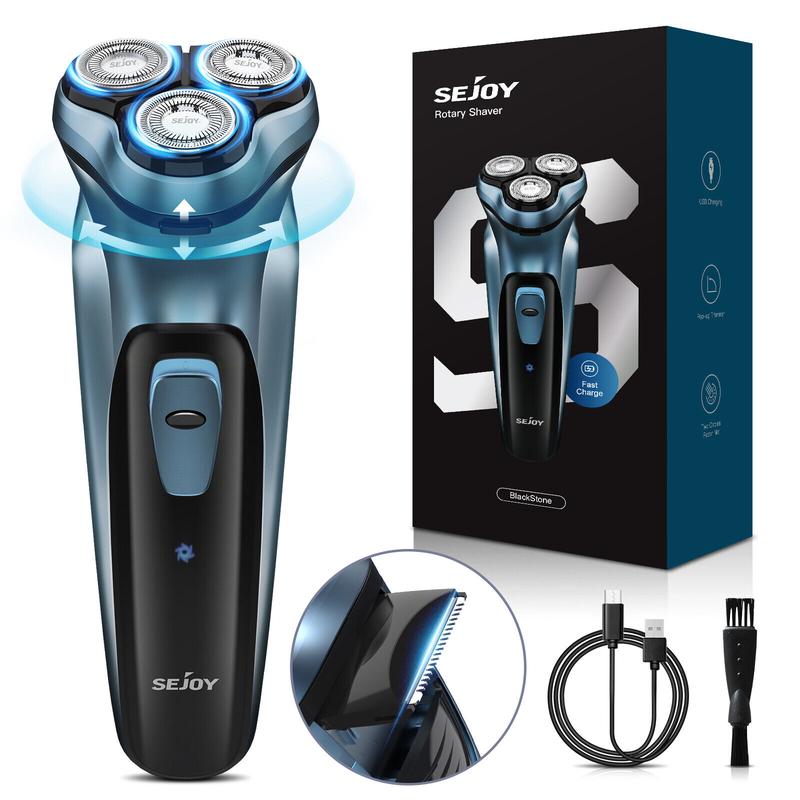 SEJOY 3D Electric Shaver Rotary Shavers with Pop-up Trimmer Rechargeable Gifts