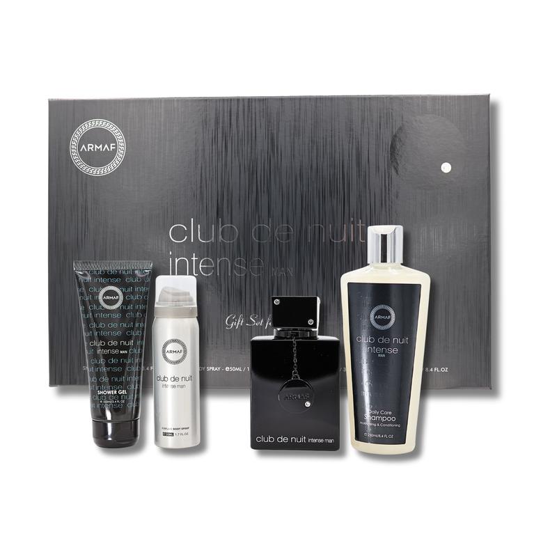 ARMAF CLUB DE NUIT INTENSE  GIFT SET EDT 3.6FL.OZ, BODY SPRAY 1.7FL.OZ, SHOWER GEL 3.4FL.OZ & SHAMPOO 8.4FL.OZ