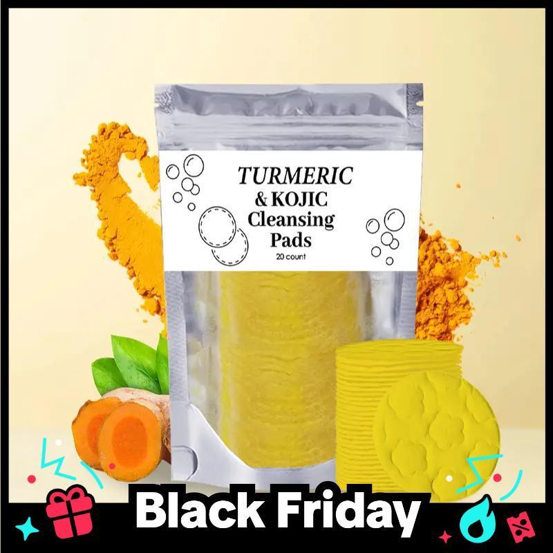 5pcs Turmeric Cleansing Exfoliating Pads Facial Cleansing Skincare, cleansing, skin care, cleansing （100pcs） Turmeric Comfort Cleanser Facial Wash