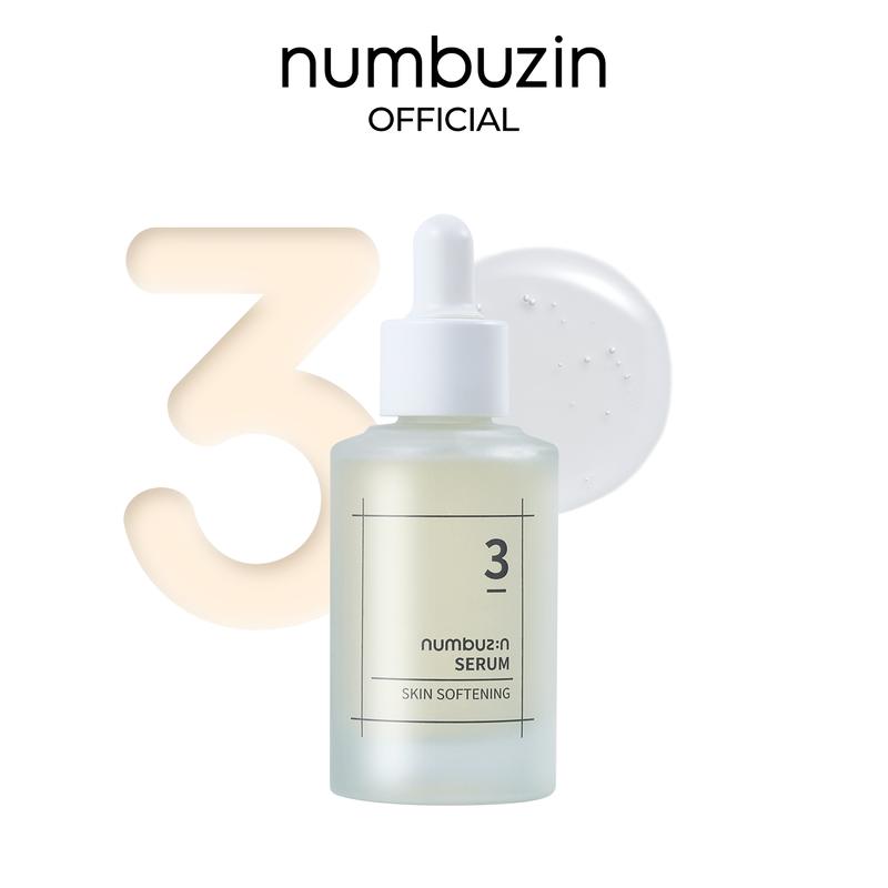 numbuzin No.3 Skin Softening Serum | Pore Care, Textured Skin, Bumpy, Rough Skin, Glass Skin | Bifida, Galactomyces, Niacinamide, Adenosine, Panthenol | Korean Skin Care | 1.69 Fl Oz