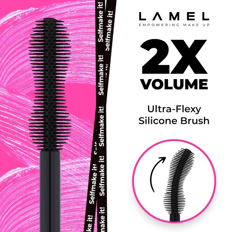 LAMEL Cult Lift & Volume Mascara \u2013 Volumizing & Lifting, Smudge-Proof, Flake-Free, Deep Black Pigment Mascara - 401